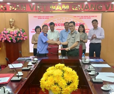 Viện KSND và Chi cục Thi hành án dân sự quận Ba Đình ký kết Quy chế phối hợp...